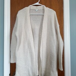 Aerie Cream Relaxed Fit Cardigan Sweater